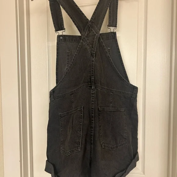 Ziggy Black Denim short-eralls - Picture 2 of 3